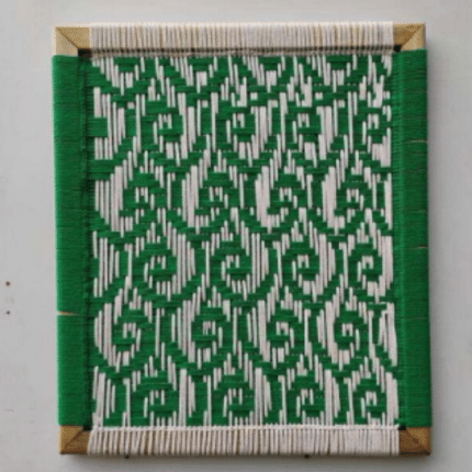 Green and White Traditional Weaved Wall Tiles