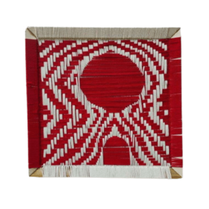 Red and White Creative Weaved Wall Tiles