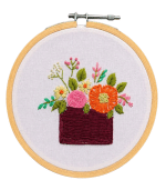 Floral Basket Hoop Frame