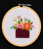 Floral Basket Hoop Frame